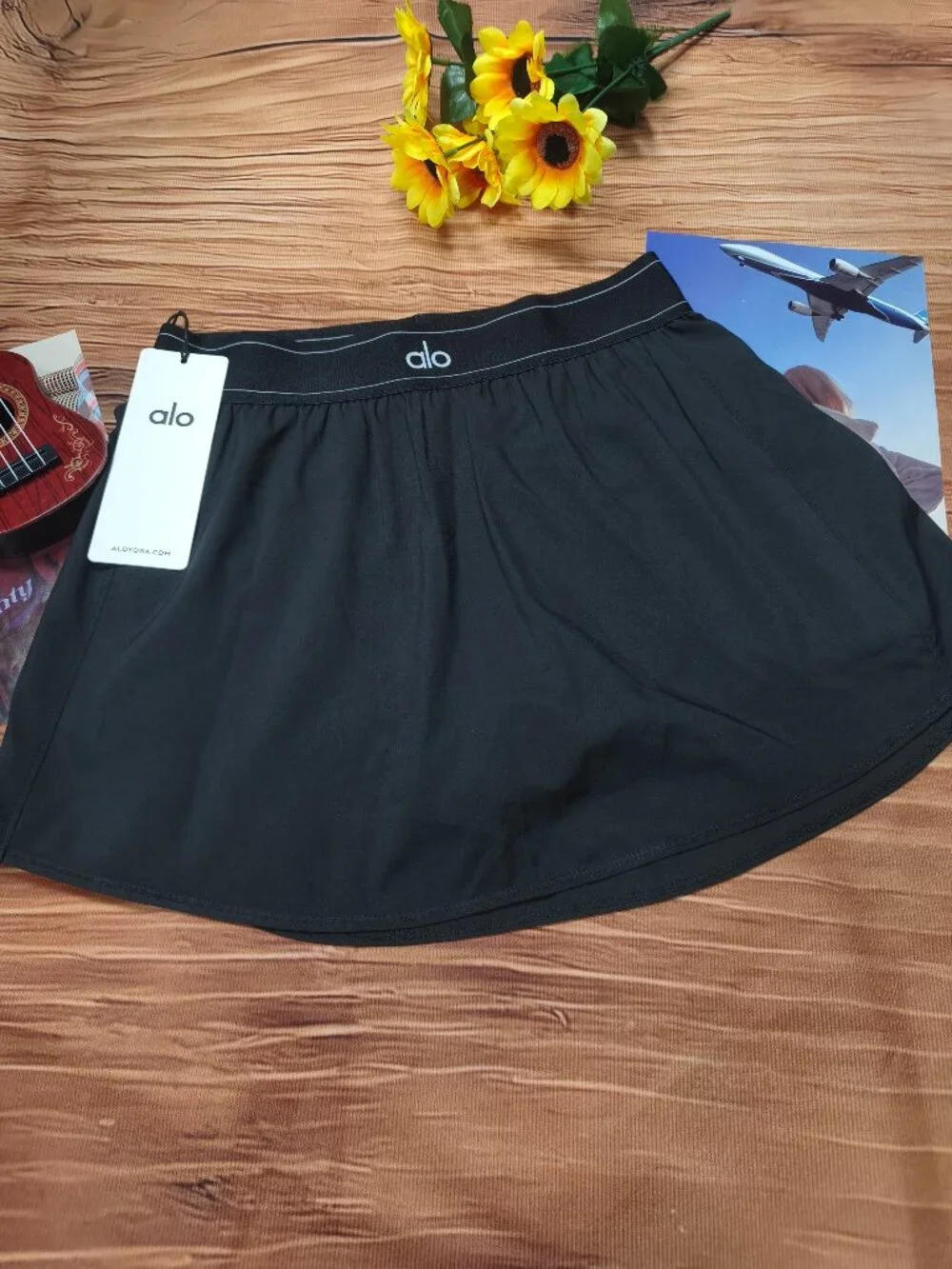 Alo Yoga Match Point Black Tennis Skirt NWT💚Athleisure Essential Comfortable🏐